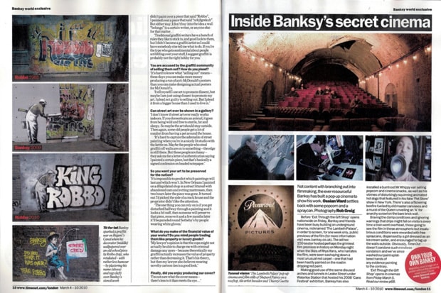 Banksy for Time Out London Magazine Cover Art