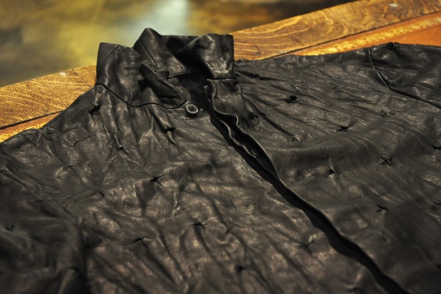 M.A+ Cross Cut Leather Shirt