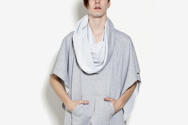 Oak Heather Grey Hooded Poncho