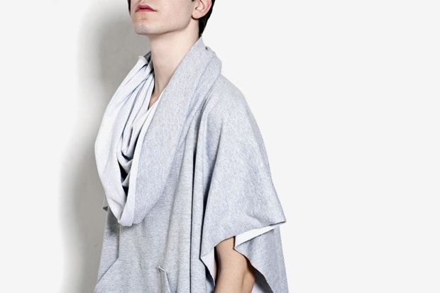 Oak Heather Grey Hooded Poncho