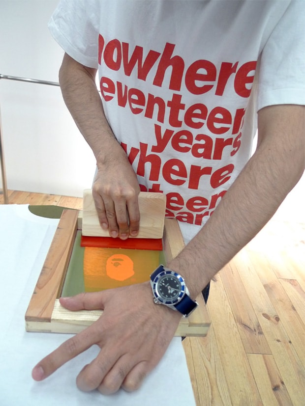 A Bathing Ape 17th Anniversary NIGO BAPE HAND PRINT TEE