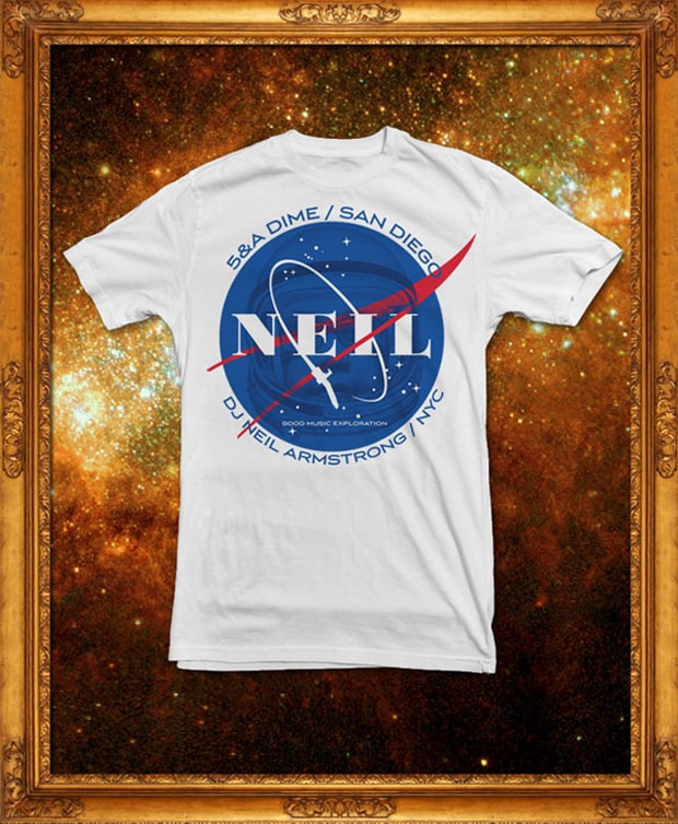 DJ Neil Armstrong x 5&A Dime T-shirt