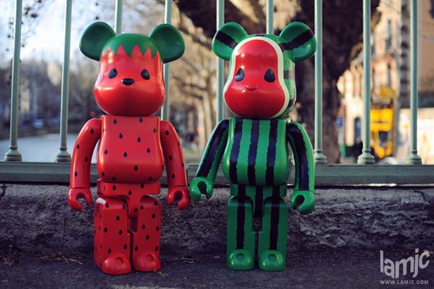 Levi's x CLOT x MEDICOM TOY 1000% Bearbrick Watermelon & Strawberry Set