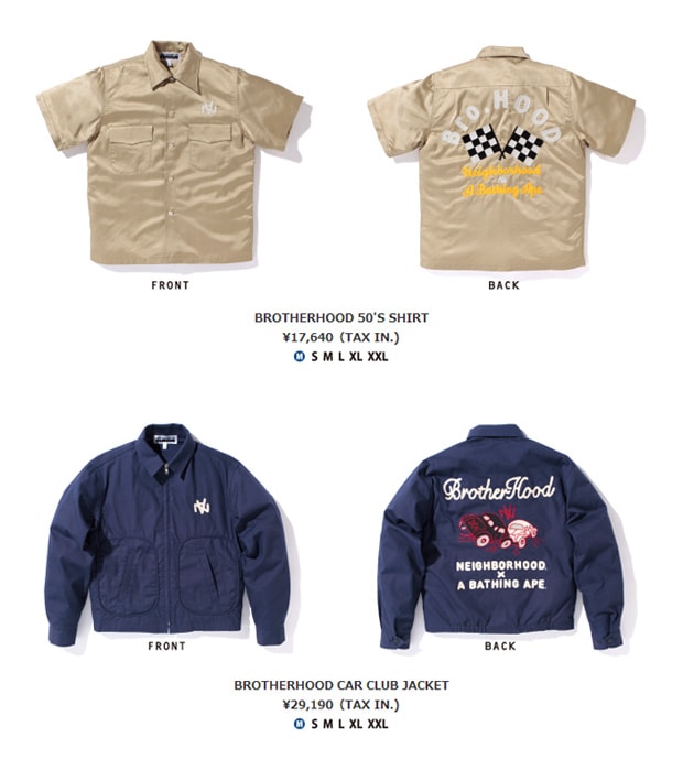 NEIGHBORHOOD x A Bathing Ape “BrotherHood” Collection