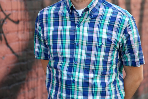 Maiden Noir Landcaster Green Plaid Woven Shirt