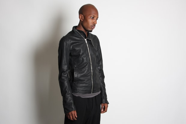 Rick Owens Lambskin Leather Mollino Jacket