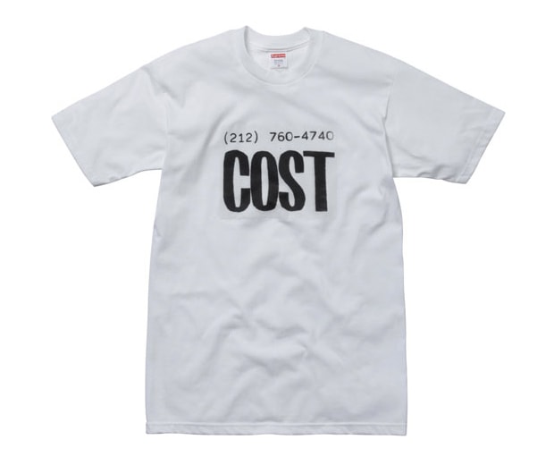 Cost for Supreme 2010 Fall/Winter Collection