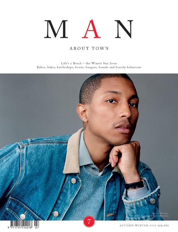 Man About Town 2010 Fall/Winter Issue feat. Pharrell Williams