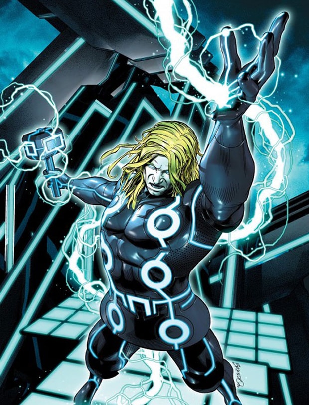 Marvel Comics x TRON: LEGACY Comic Book Covers