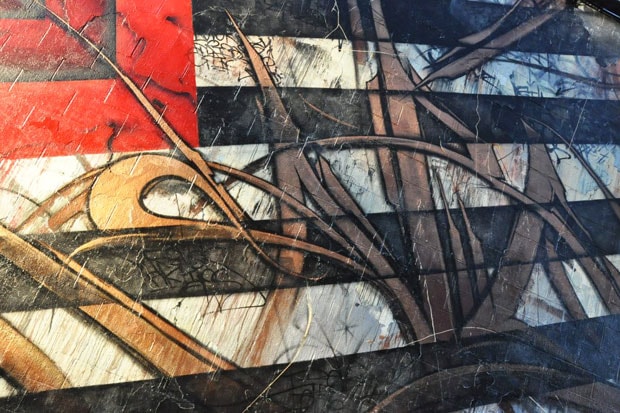 SABER x Shepard Fairey Flags Mural Los Angeles