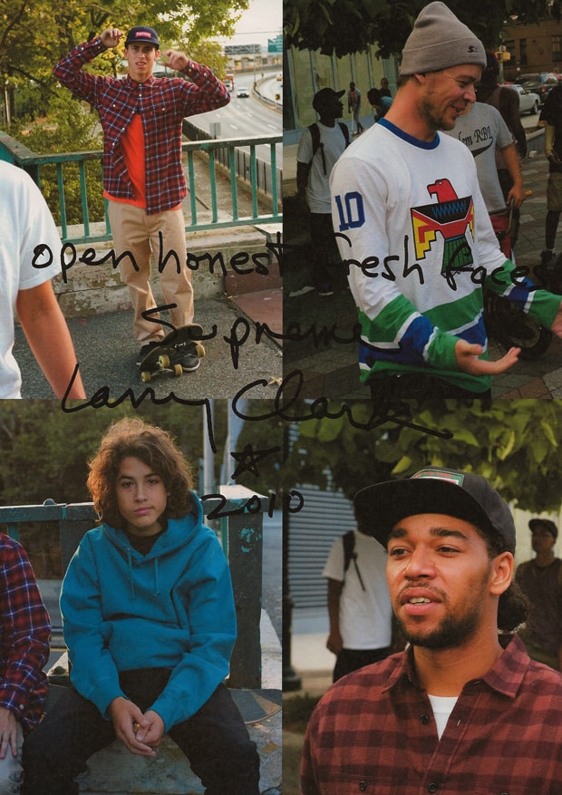 Supreme 2010 Fall/Winter Collection "OPEN HONEST FRESH FACES" Lookbook by Larry Clark