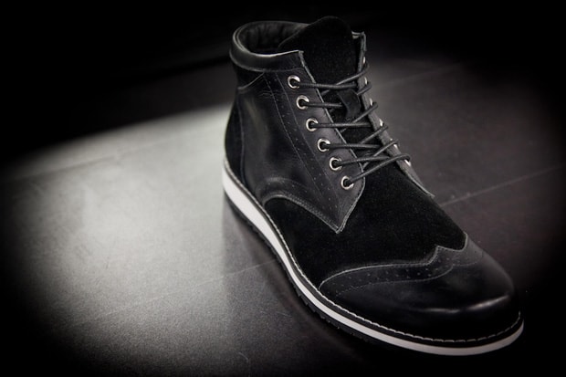 Black Scale Wingtip Footwear Collection