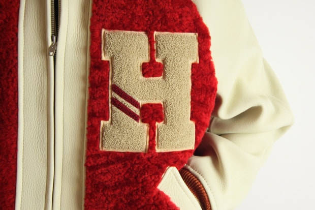 HUMAN MADE Leather Varsity Jacket