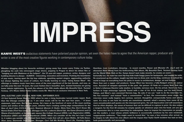 i-D Magazine: Kanye West Interview
