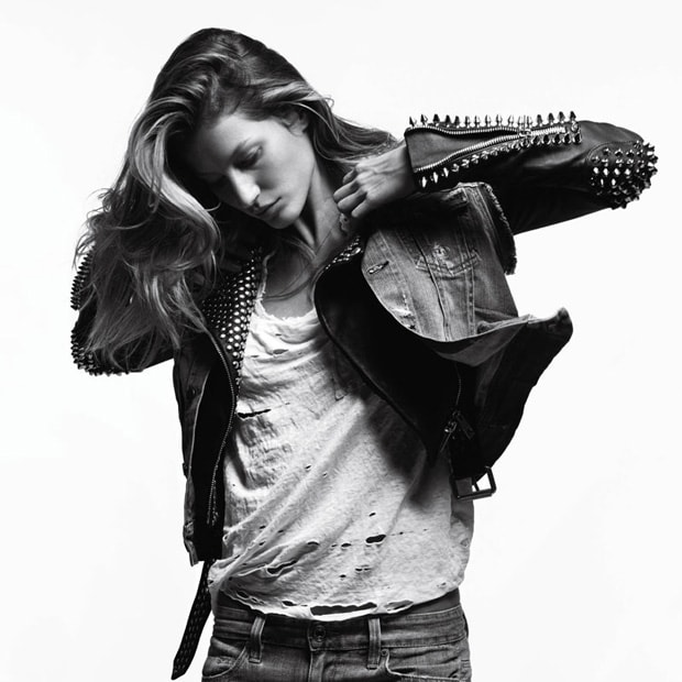 V Magazine "Gisele Unzipped" Editorial by Hedi Slimane