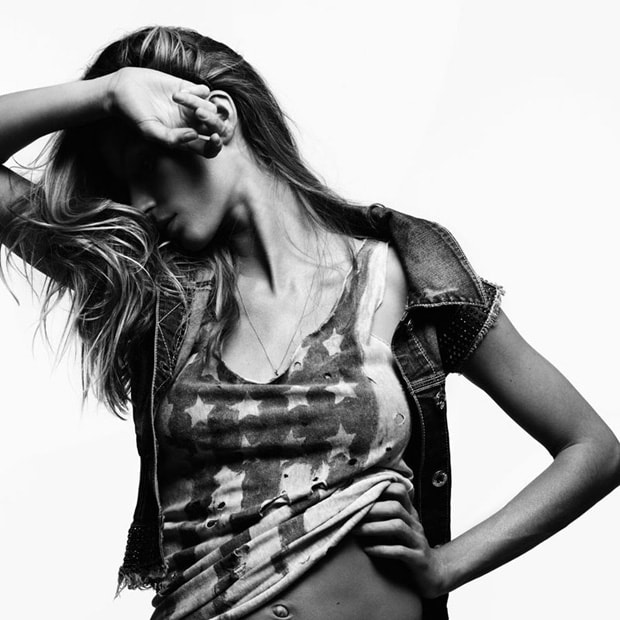 V Magazine "Gisele Unzipped" Editorial by Hedi Slimane