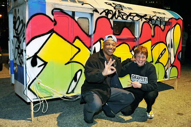 Os Gemeos & Co. Mini Subway Car at MOCA "Art in the Streets" 