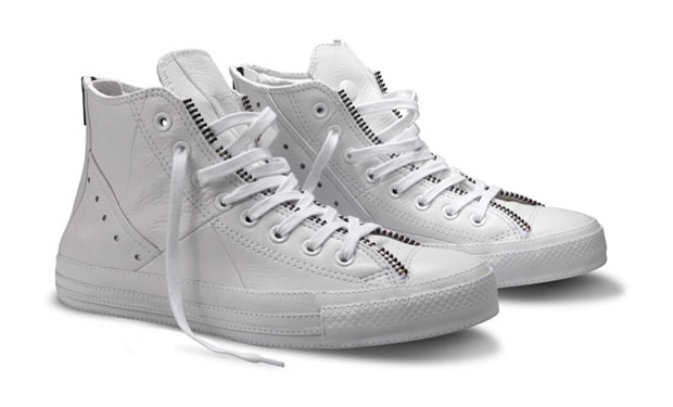 Schott NYC x Converse Chuck Taylor All Star White Leather Jacket