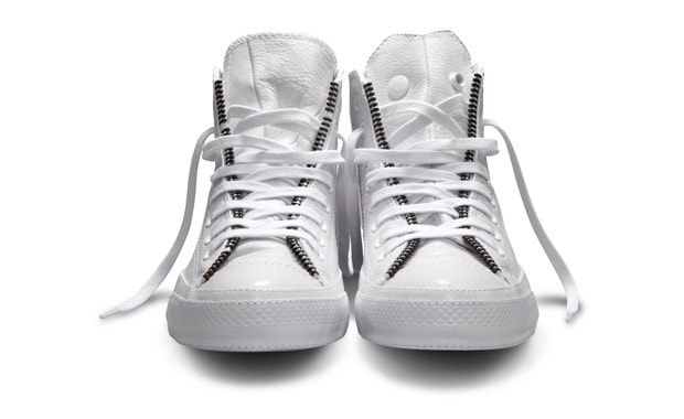 Schott NYC x Converse Chuck Taylor All Star White Leather Jacket