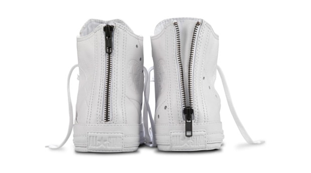 Schott NYC x Converse Chuck Taylor All Star White Leather Jacket