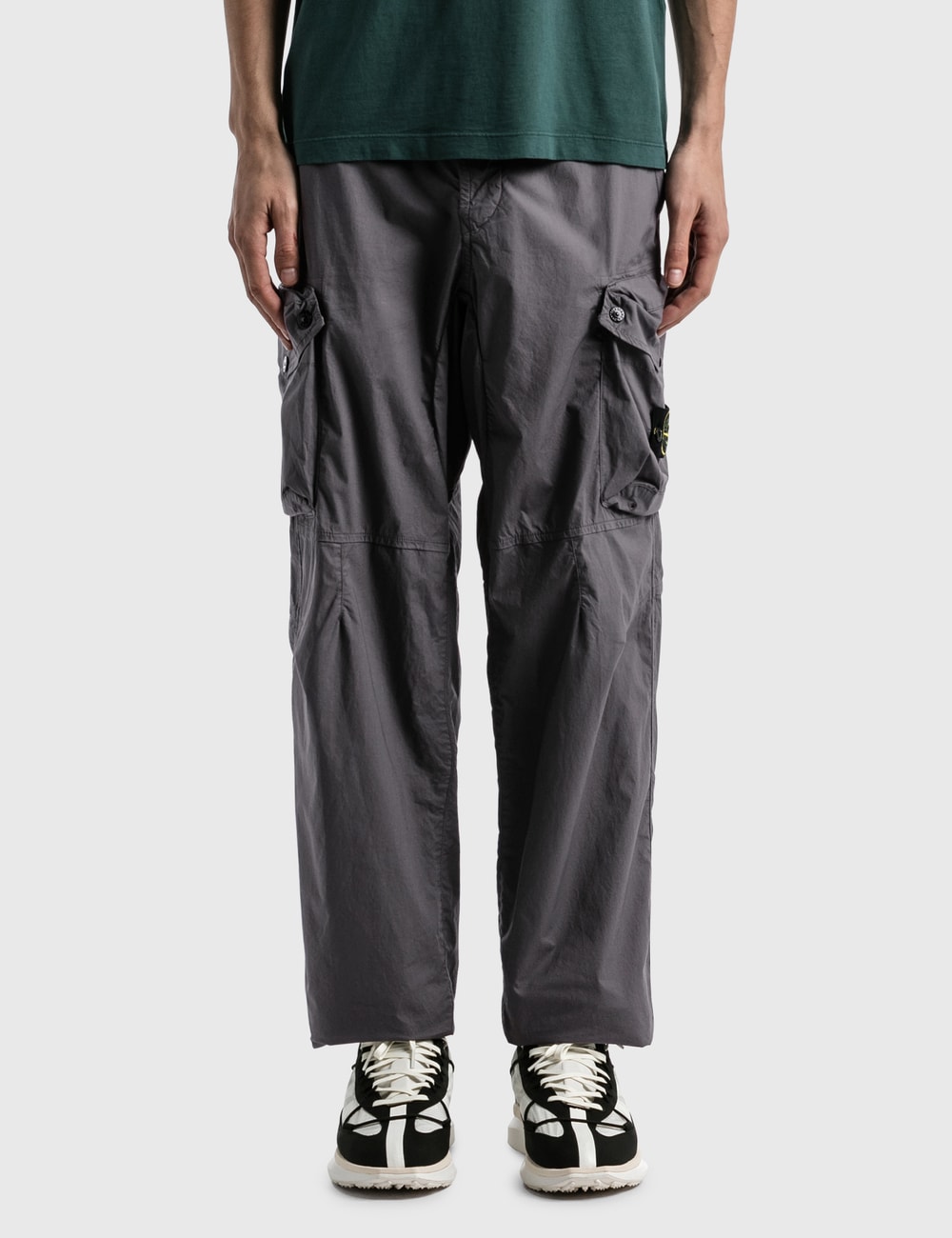 stone island cargo pants grey