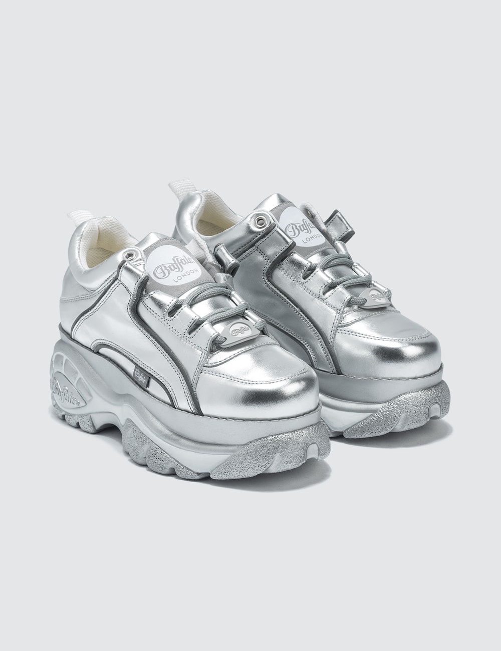 silver platform sneakers womens