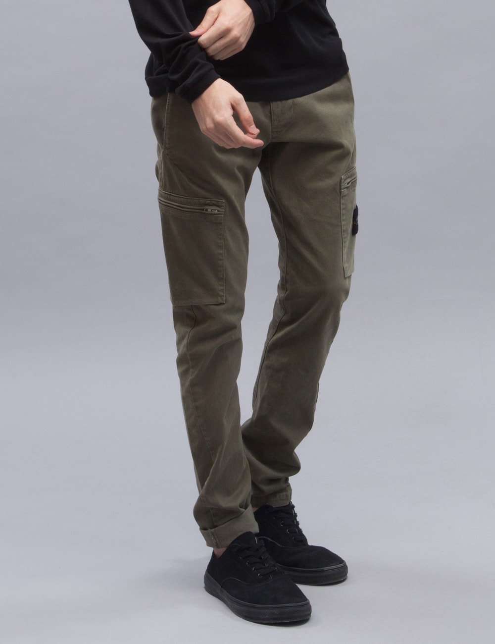 stone island tapered cargo pants