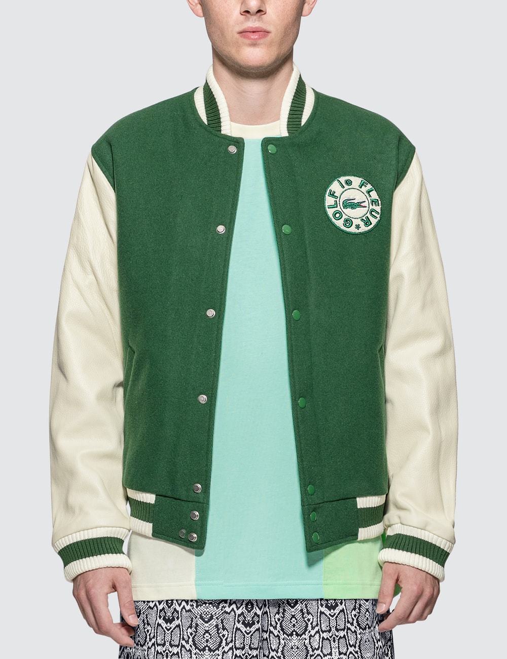 Lacoste GOLF le FLEUR* x Lacoste Wool Varsity Jacket HBX