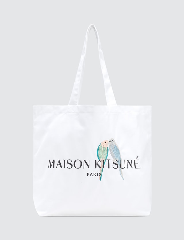 maison kitsune tote bag sale