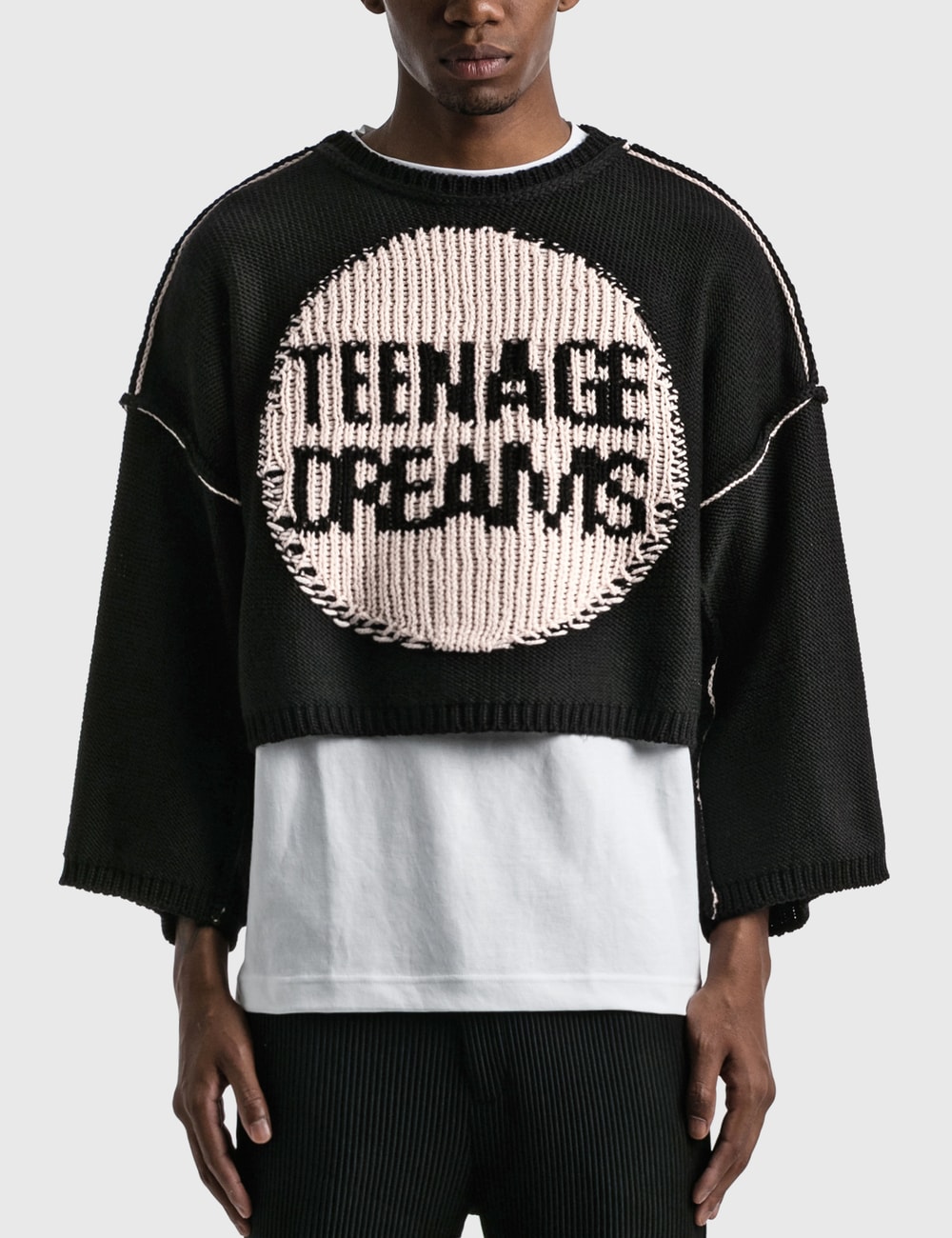 double breasted faux leather jacket
