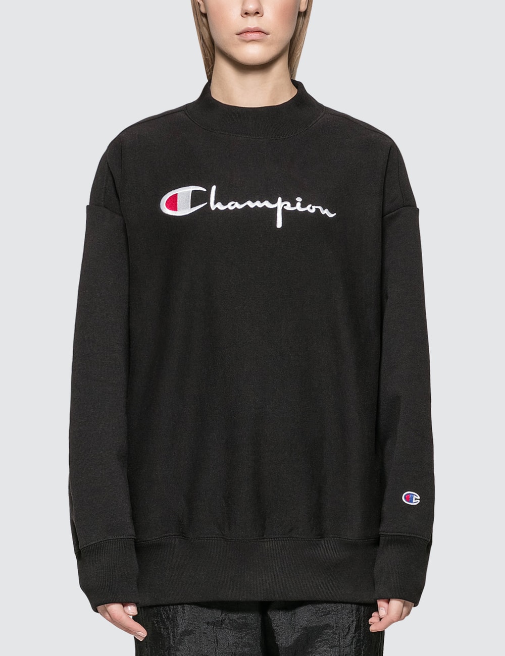 champion reverse weave crewneck size chart