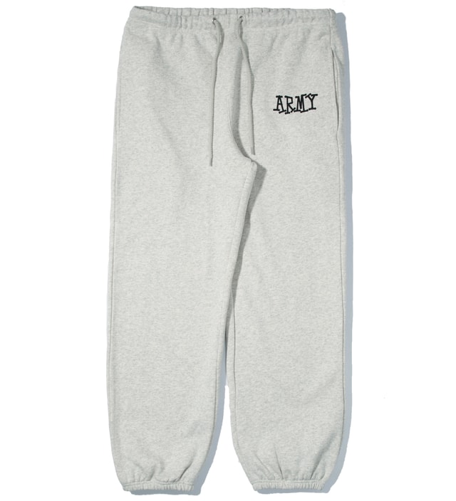 Stussy - Heather Grey Army Sweatpants | HBX