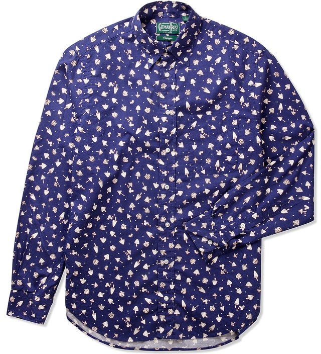 mens mushroom button down shirt