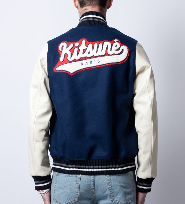 maison kitsune neoprene teddy