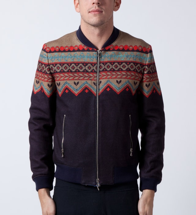 multicolor wool jacket