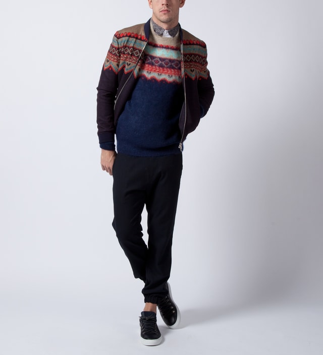 multicolor wool jacket
