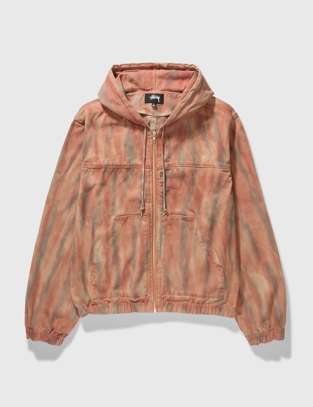 stussy wool stripe work jacket