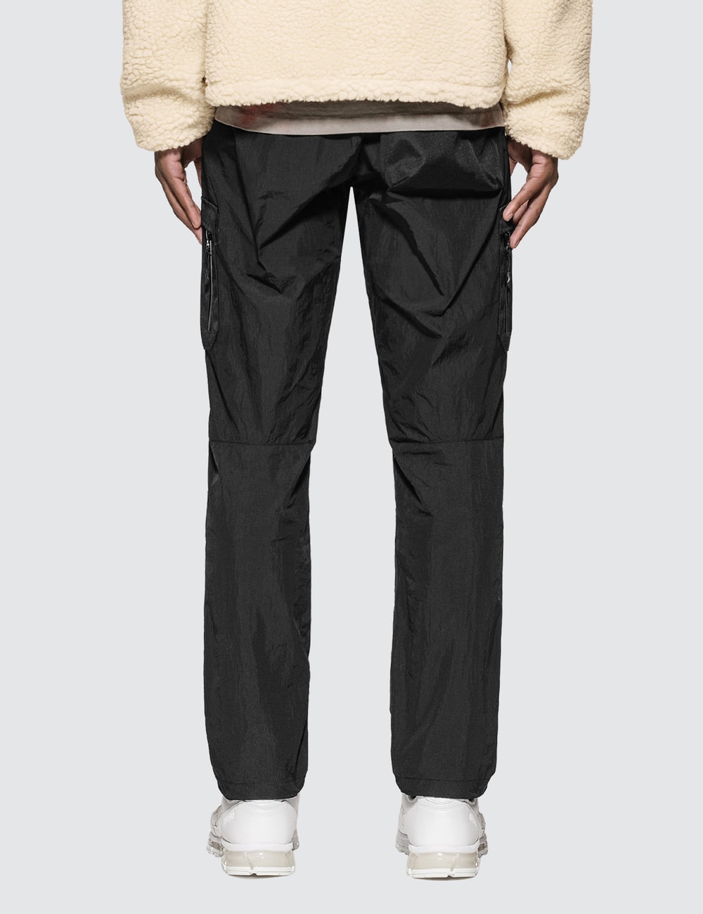 john elliott high shrunk nylon cargo pants