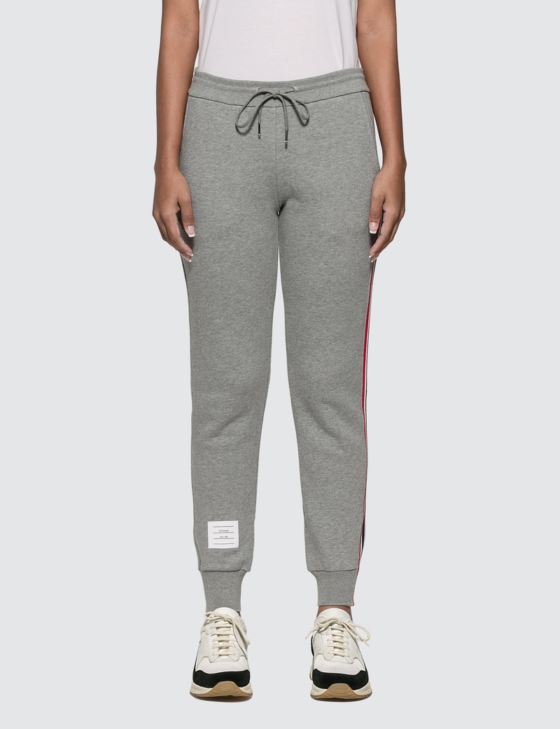 thom browne black sweatpants