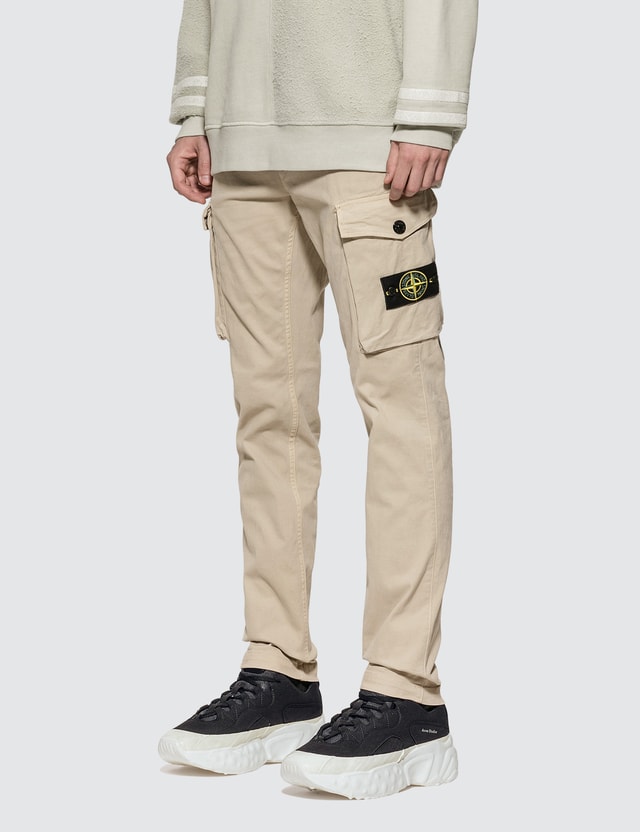 olive stone island cargo pants