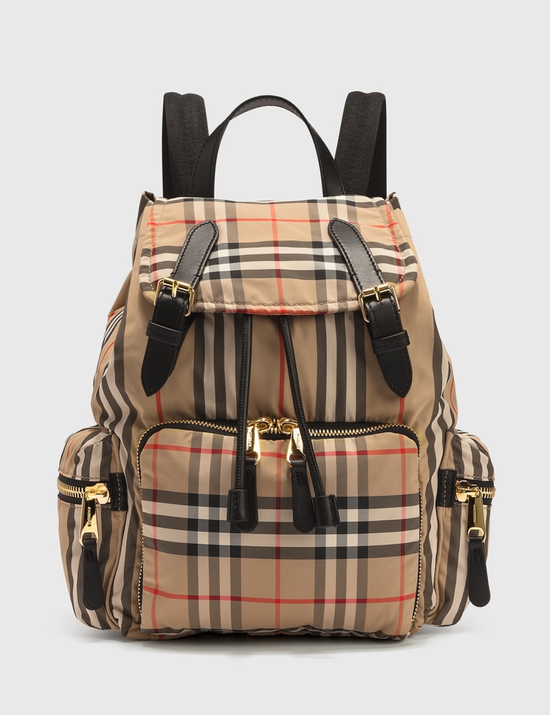 the medium rucksack in logo print econyl