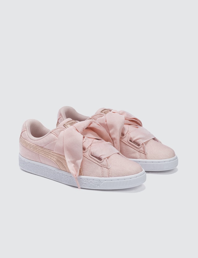 puma basket heart canvas