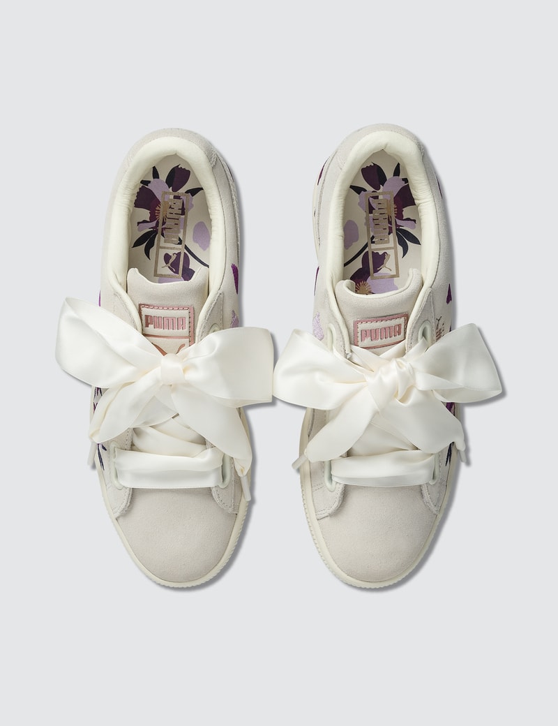 puma suede heart flowery