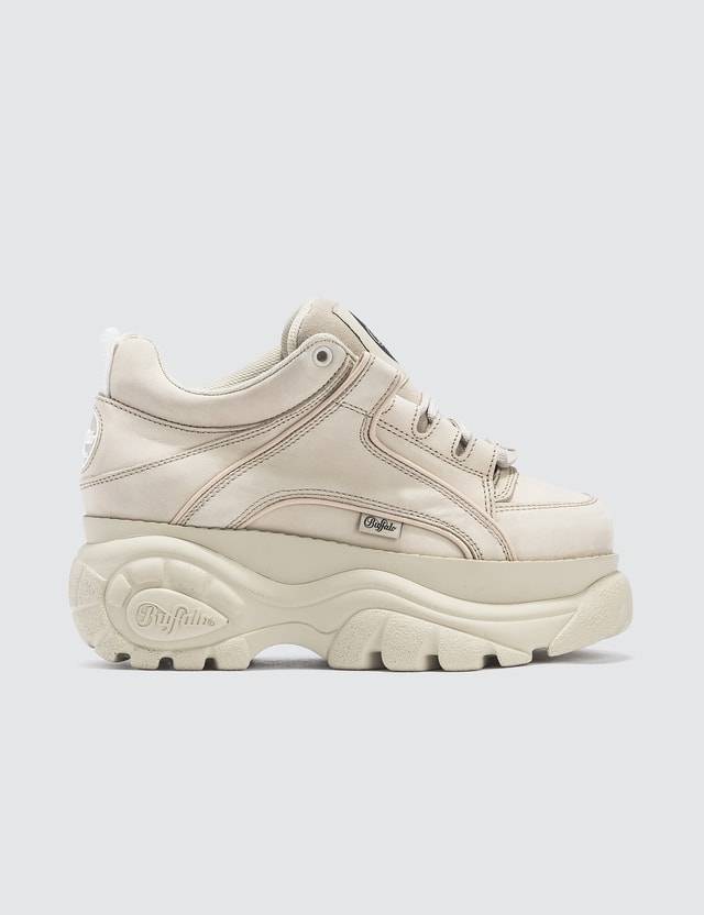 cream platform trainers