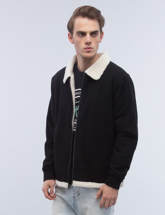 stussy wool stripe work jacket