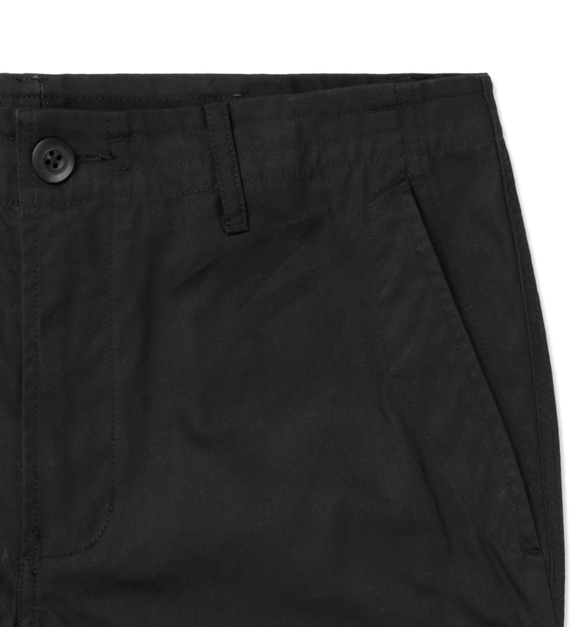 black fitted cargo pants