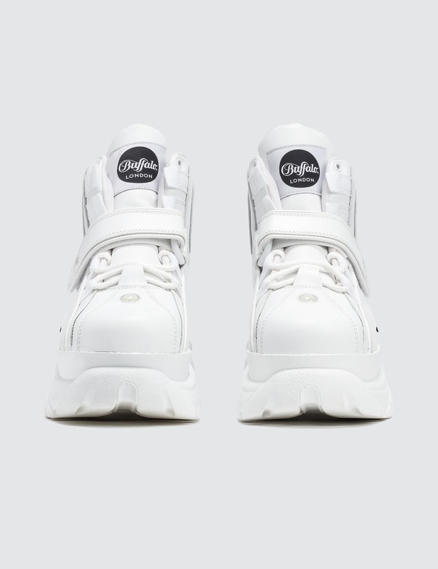 buffalo london white platform sneakers