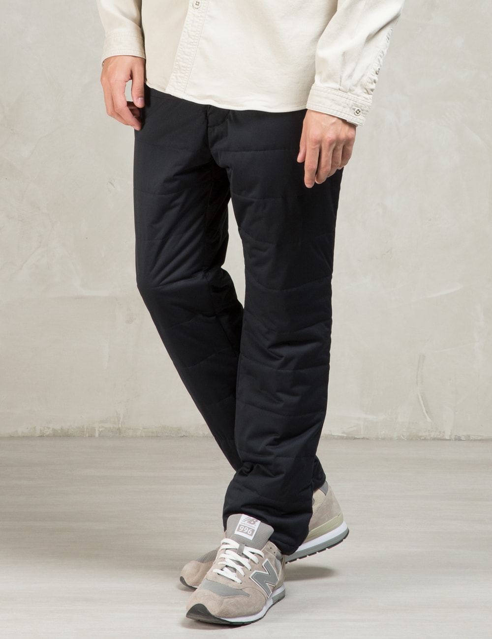 White Mountaineering - Black Primaloft Ester Stretch Pants | HBX