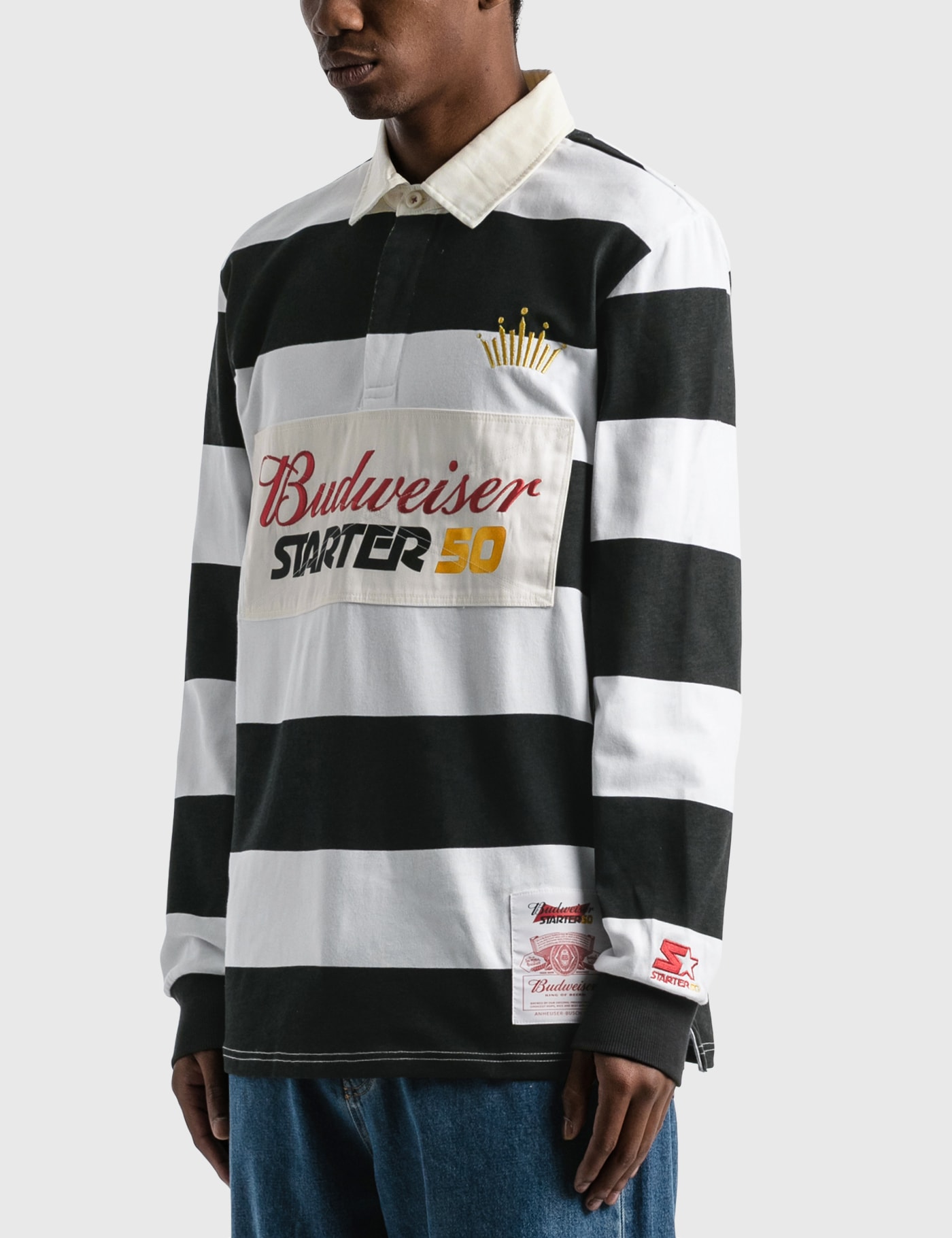 Starter - Budweiser x Starter Varsity Stripe Rugby Shirt | HBX