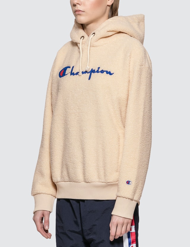 champion big script hoodie
